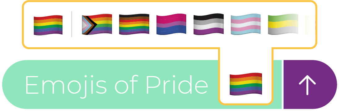 gay flag emoji transparebt