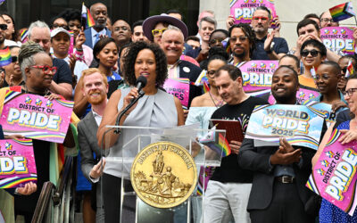 DISTRICT OF COLUMBIA Mayor Bowser leads LGBTQ Pride flag raising ceremony at city hall